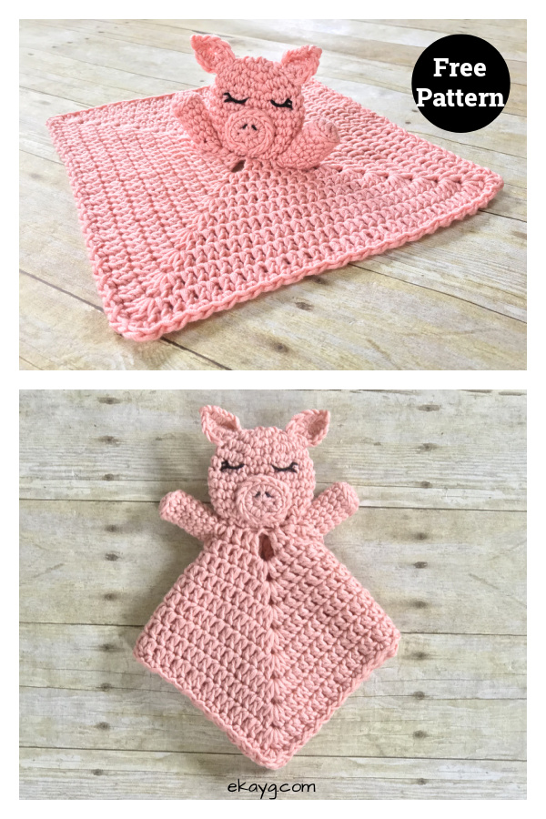 Pig Lovey Puppet Free Crochet Pattern