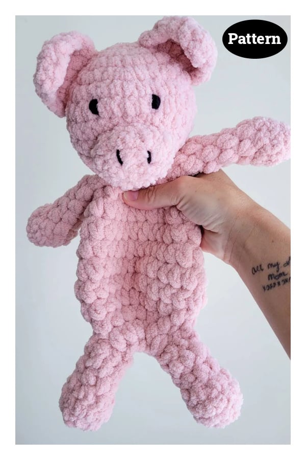 Puddie the Piglet Snuggler Crochet Pattern