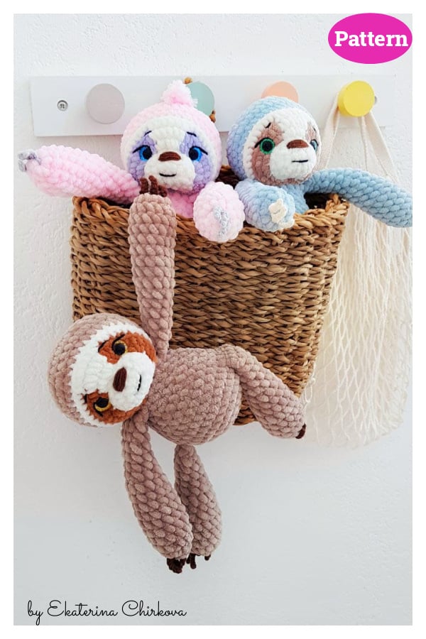 Sloth Plush Toy Crochet Pattern