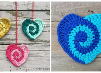 Swirly Heart Free Crochet Pattern