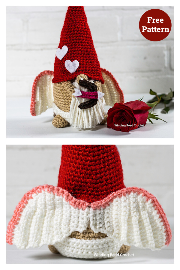 Valentine Cupid Gnome Free Crochet Pattern