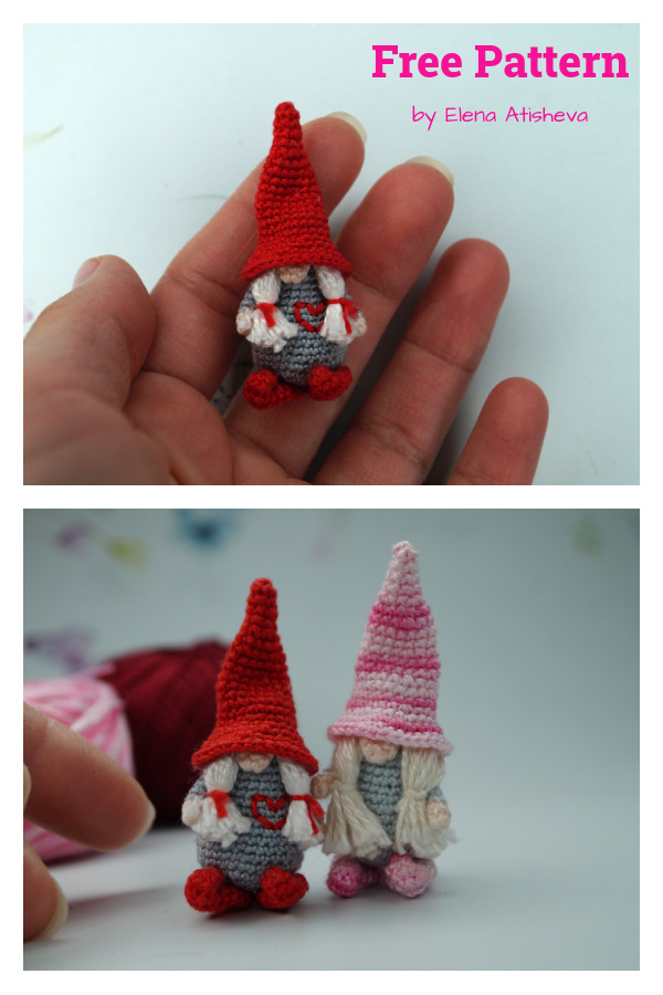 Valentine Gnome Free Crochet Pattern