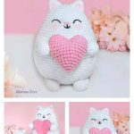 Valentine Kitten Free Crochet Pattern