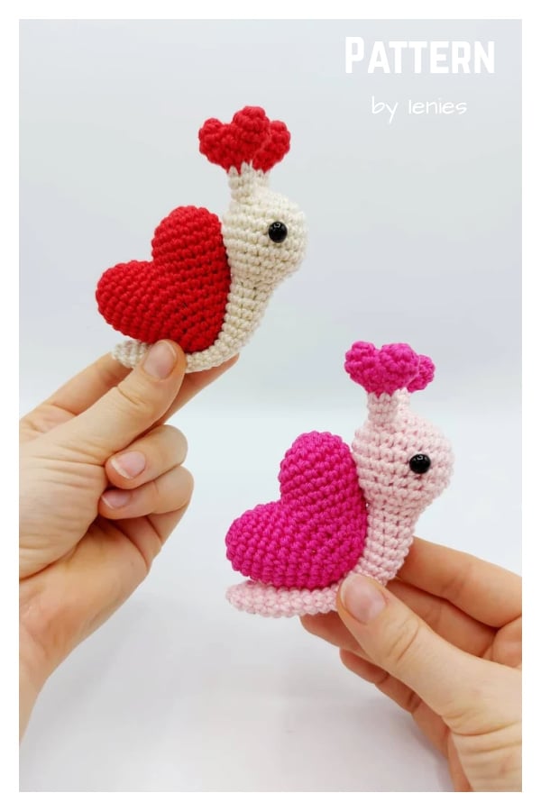 Valentine Snail Amigurumi Crochet Pattern