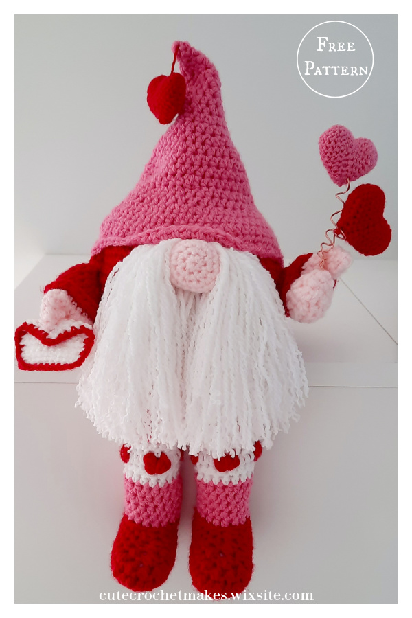 Valentine's Gonk Free Crochet Pattern