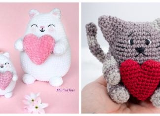 Valentine‘s Day Cat Free Crochet Pattern
