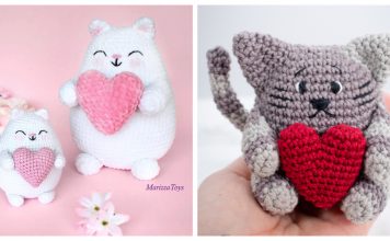 Valentine‘s Day Cat Free Crochet Pattern