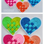 Woven Heart Free Crochet Pattern and Video Tutorial