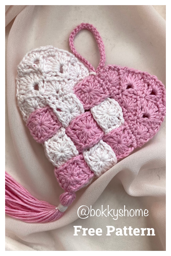 Woven Heart Free Crochet Pattern