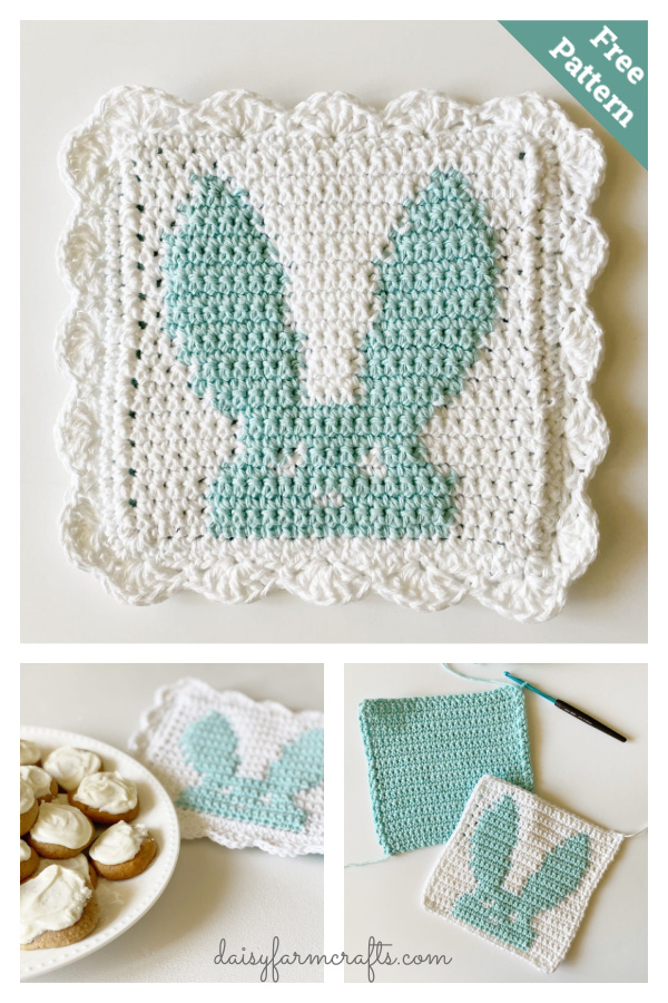 Bunny Hot Pad Free Crochet Pattern