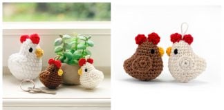 Chicken Amigurumi Keychain Free Crochet Pattern and Video Tutorial
