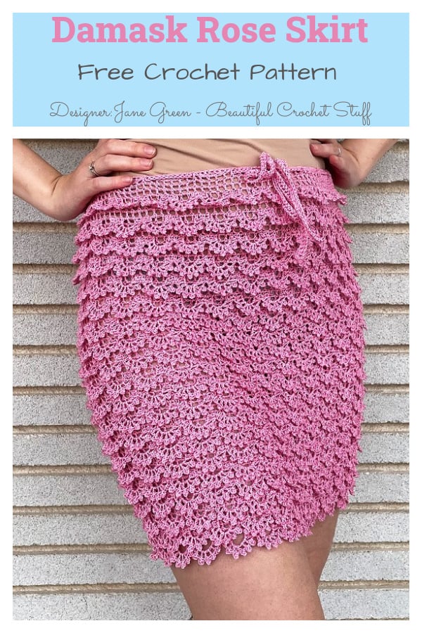 Damask Rose Skirt Free Crochet Pattern 