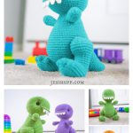 Dan the Dinosaur Free Crochet Pattern