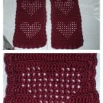 Double Crochet Heart Scarf Free Crochet Pattern