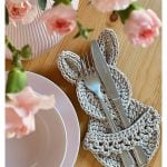 Easter Bunny Cutlery Holder Crochet Pattern