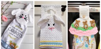 Easter Bunny Towel and Towel Topper Free Crochet Pattern