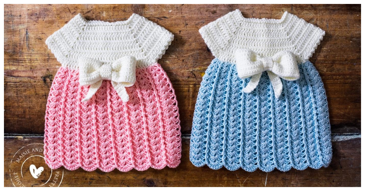 Crochet #13 How to crochet a layered baby dress - YouTube