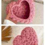 Heart Shaped Basket Crochet Pattern