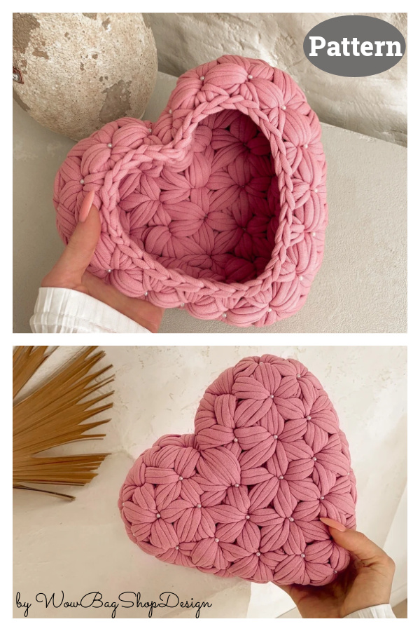 Heart Shaped Basket Crochet Pattern
