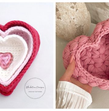 Heart Shaped Basket Crochet Patterns