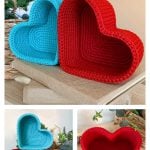 Heart Shaped Baskets Crochet Pattern