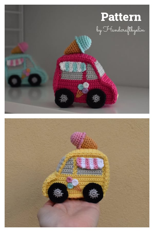 Ice Cream Truck Amigurumi Crochet Pattern 