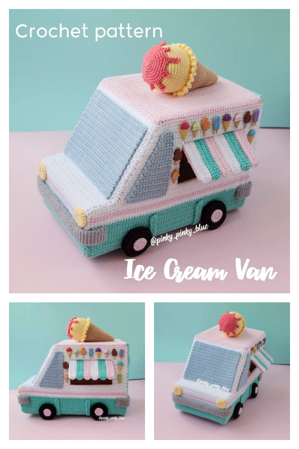 Ice Cream Truck Amigurumi Crochet Pattern