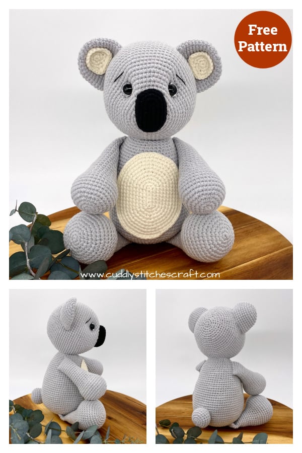 Kevin the Koala Amigurumi Free Crochet Pattern