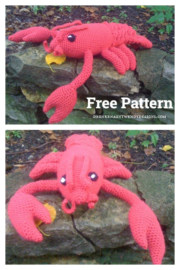 Lucy the Lobster Free Crochet Pattern