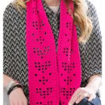 Valentine Hearts Scarf Free Crochet Pattern and Video Tutorial