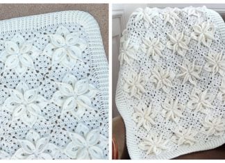 White Poinsettia Baby Afghan Free Crochet Pattern