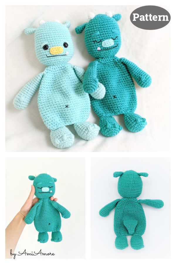 Amigurumi Monster Baby Lovey Crochet Pattern