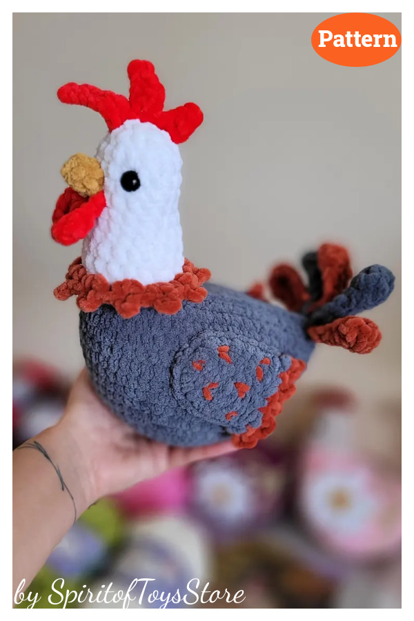 Amigurumi Rooster Toy Crochet Pattern