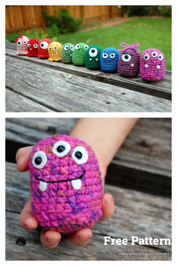 Baby Monster Beginner Amigurumi Free Crochet Pattern