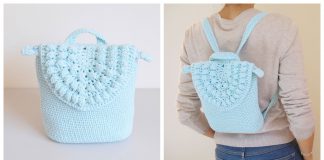 Blue Skies Backpack Free Crochet Pattern and Video Tutorial