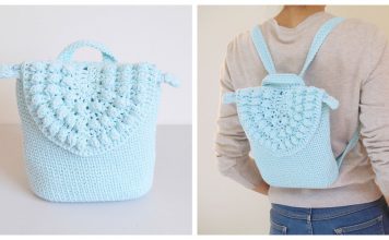 Blue Skies Backpack Free Crochet Pattern and Video Tutorial