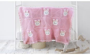 Bunny Baby Blanket Free Crochet Pattern and Video Tutorial