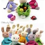 Bunny Drawstring Bag Crochet Pattern