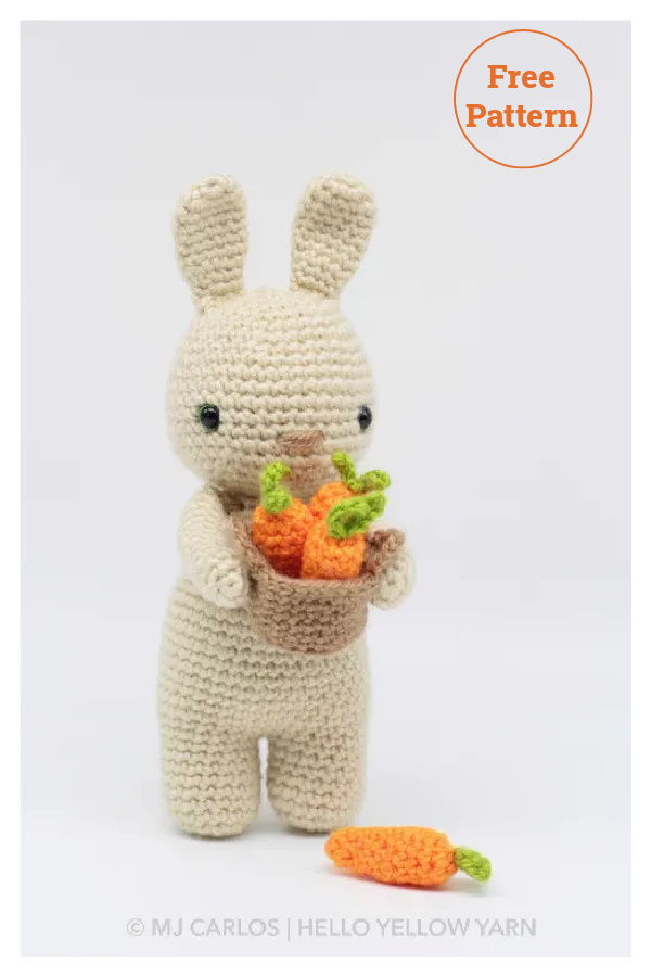 Bunny with Carrots Amigurumi Free Crochet Pattern