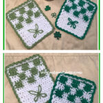 Clover Mug Rug Free Crochet Pattern and Video Tutorial