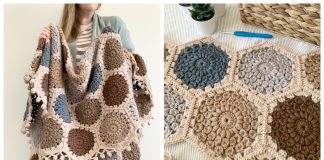 Coastline Sunburst Hexie Blanket Free Crochet Pattern and Video Tutorial