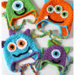 Cute Monster Hats Free Crochet Pattern