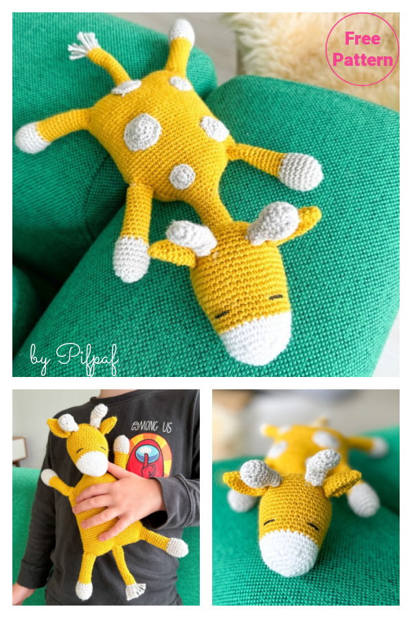 Giraffe Baby Comforter Free Crochet Pattern