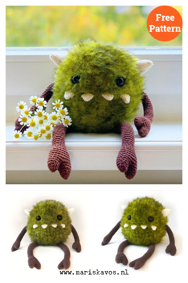 Harry the Furry Monster Free Crochet Pattern