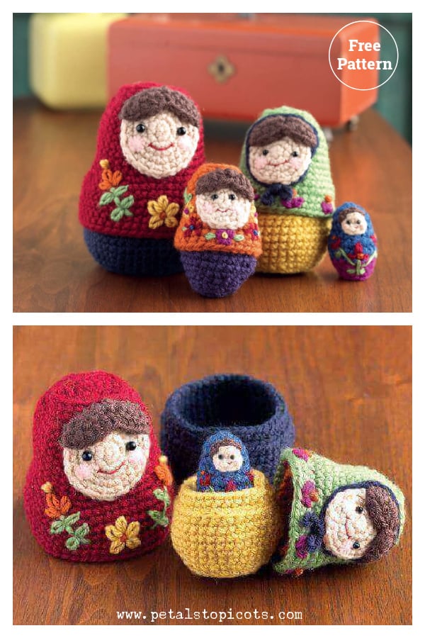 Matryoshka Nesting Dolls Free Crochet Pattern