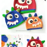 Monster Beanie Free Crochet Pattern