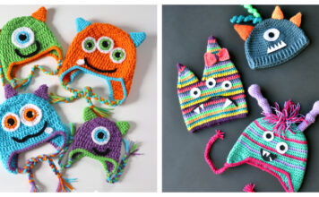 Monster Beanie Hat Free Crochet Pattern