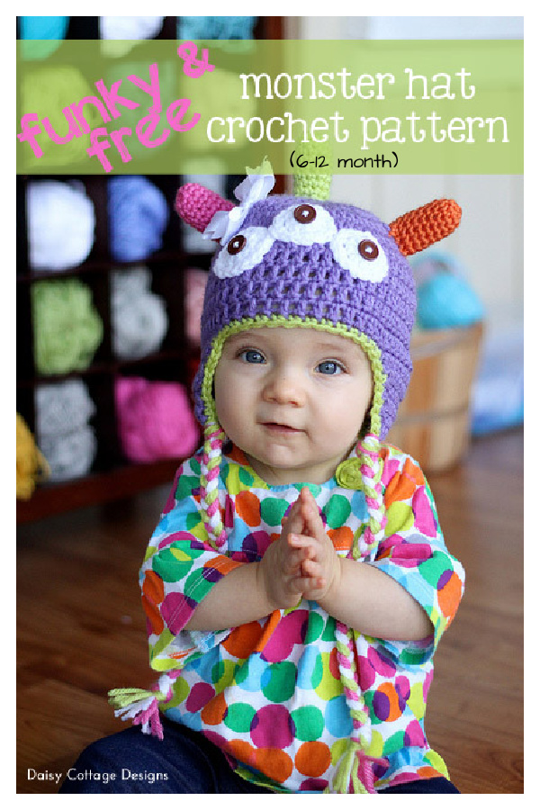 Monster Hat Free Crochet Pattern