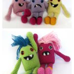 Monsters with Mohawks Free Crochet Pattern