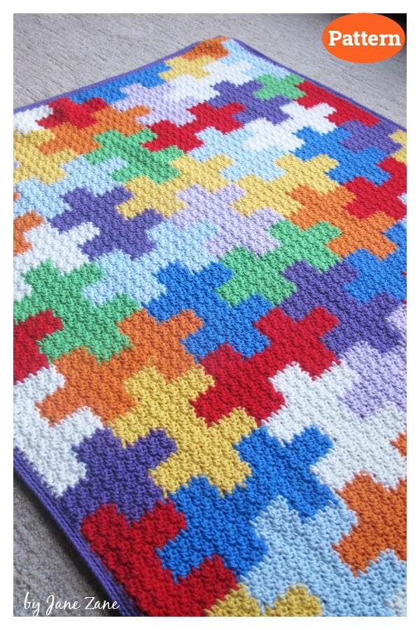 Puzzles Blanket Crochet Pattern